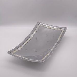 TOWLE SILVERSMITH MOTHER PEARL INLAY CENTERPIECE PLATTER